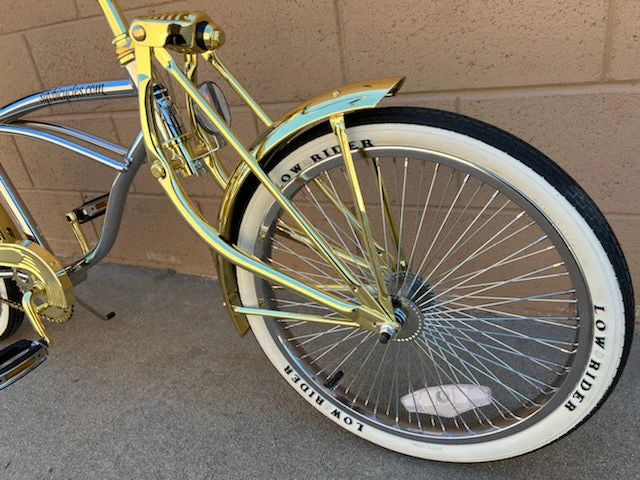 20" Lowrider Chrome/Gold Complete Bike - Image 13
