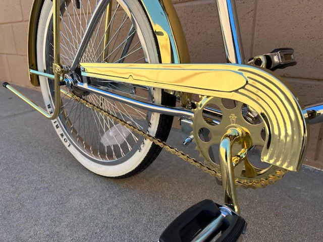 20" Lowrider Chrome/Gold Complete Bike - Image 17