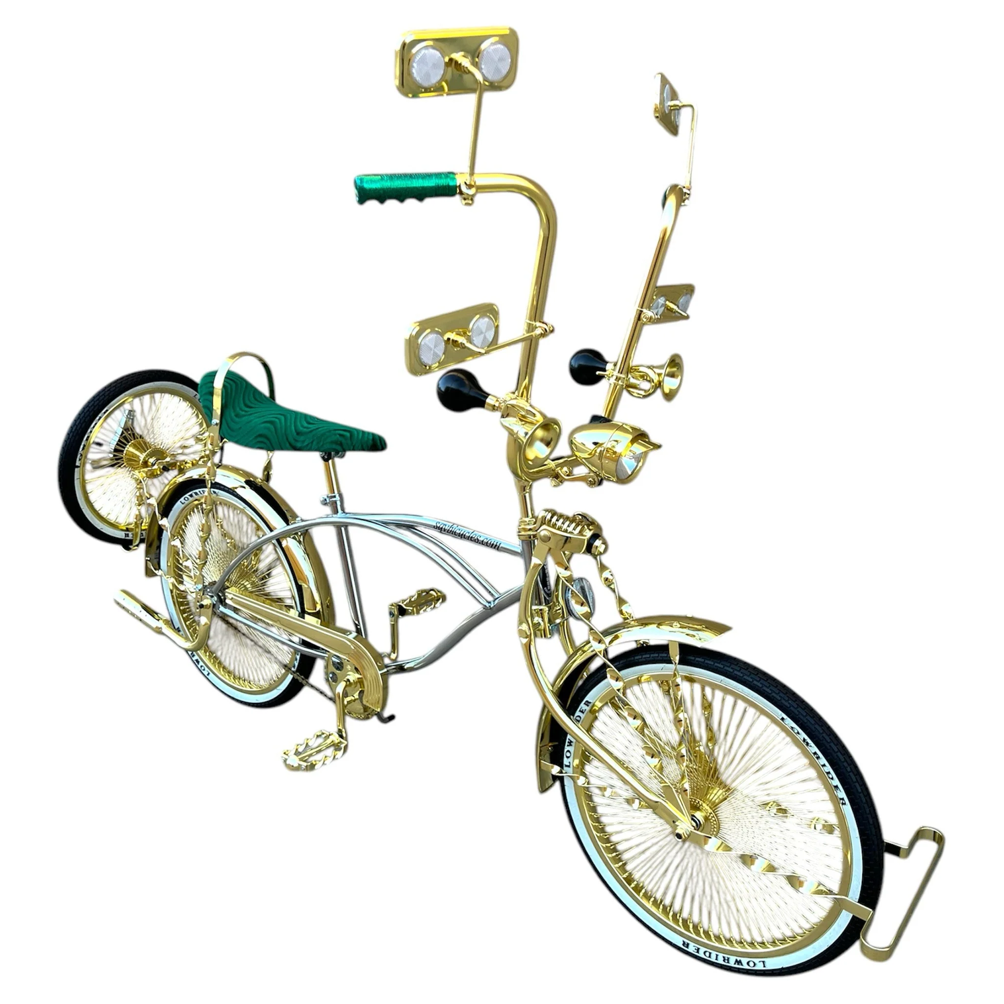 20" Lowrider Collection Bicycle Complete Bike Chrome/Gold/Green