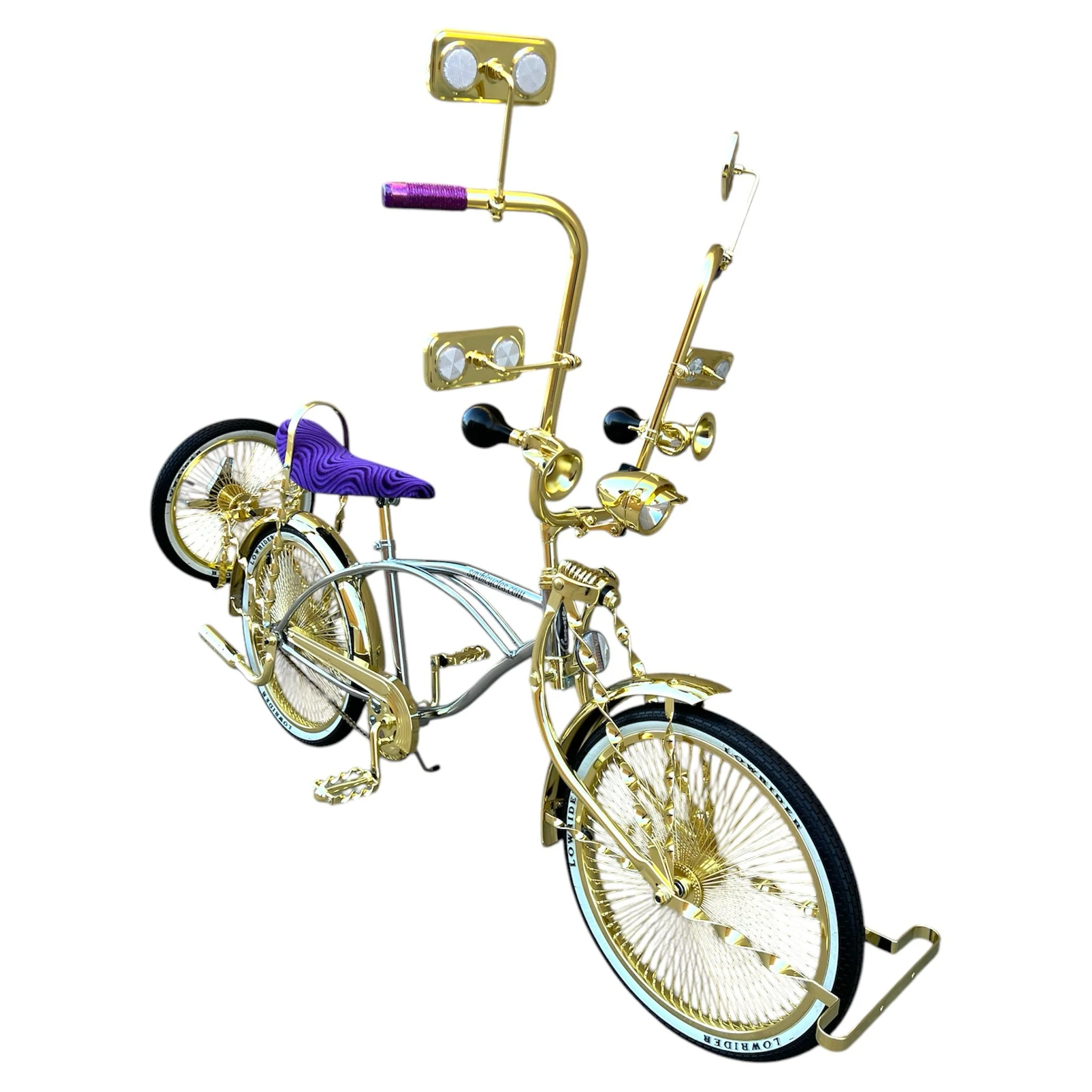 20" Lowrider Collection Bicycle Complete Bike Chrome/Gold/Purple - Image 2