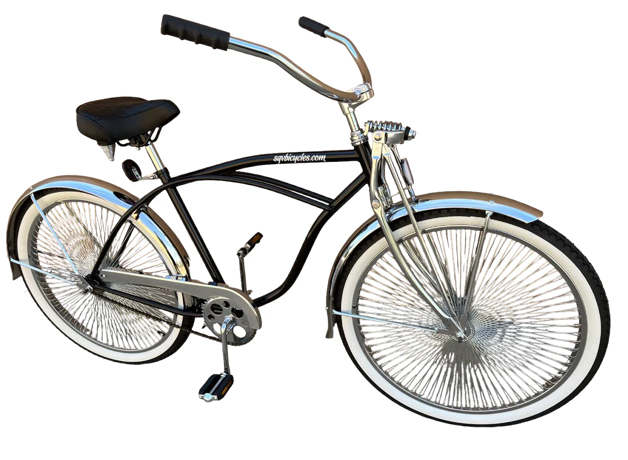 26" Lowrider Complete Bike Black/Chrome - Image 4