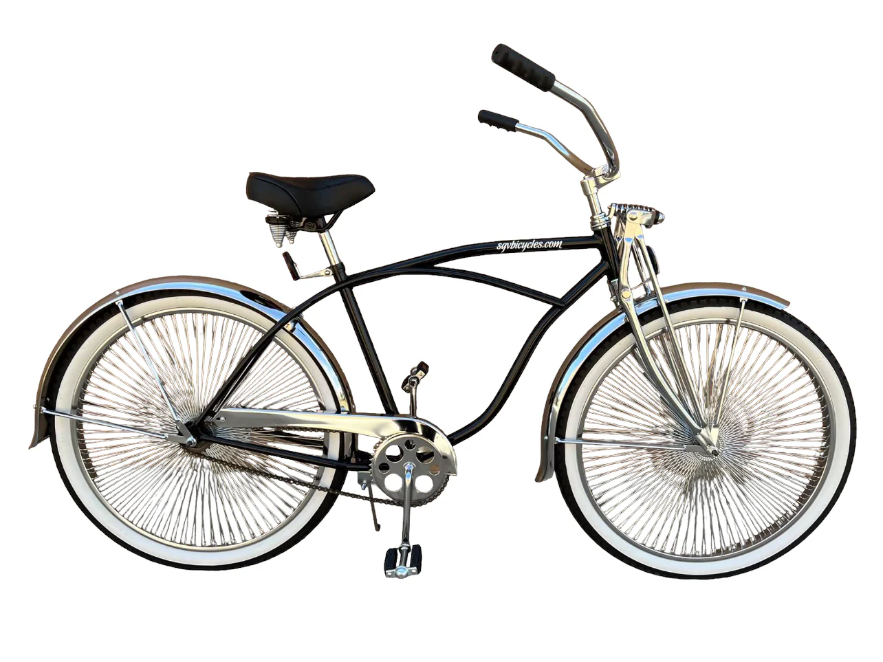 26" Lowrider Complete Bike Black/Chrome - Image 6