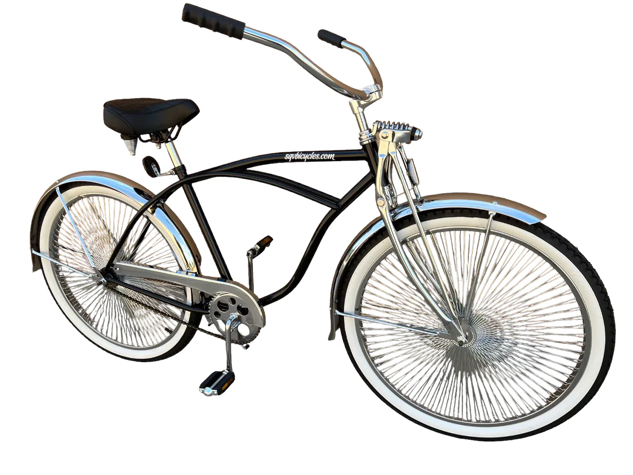 26" Lowrider Complete Bike Black/Chrome - Image 7