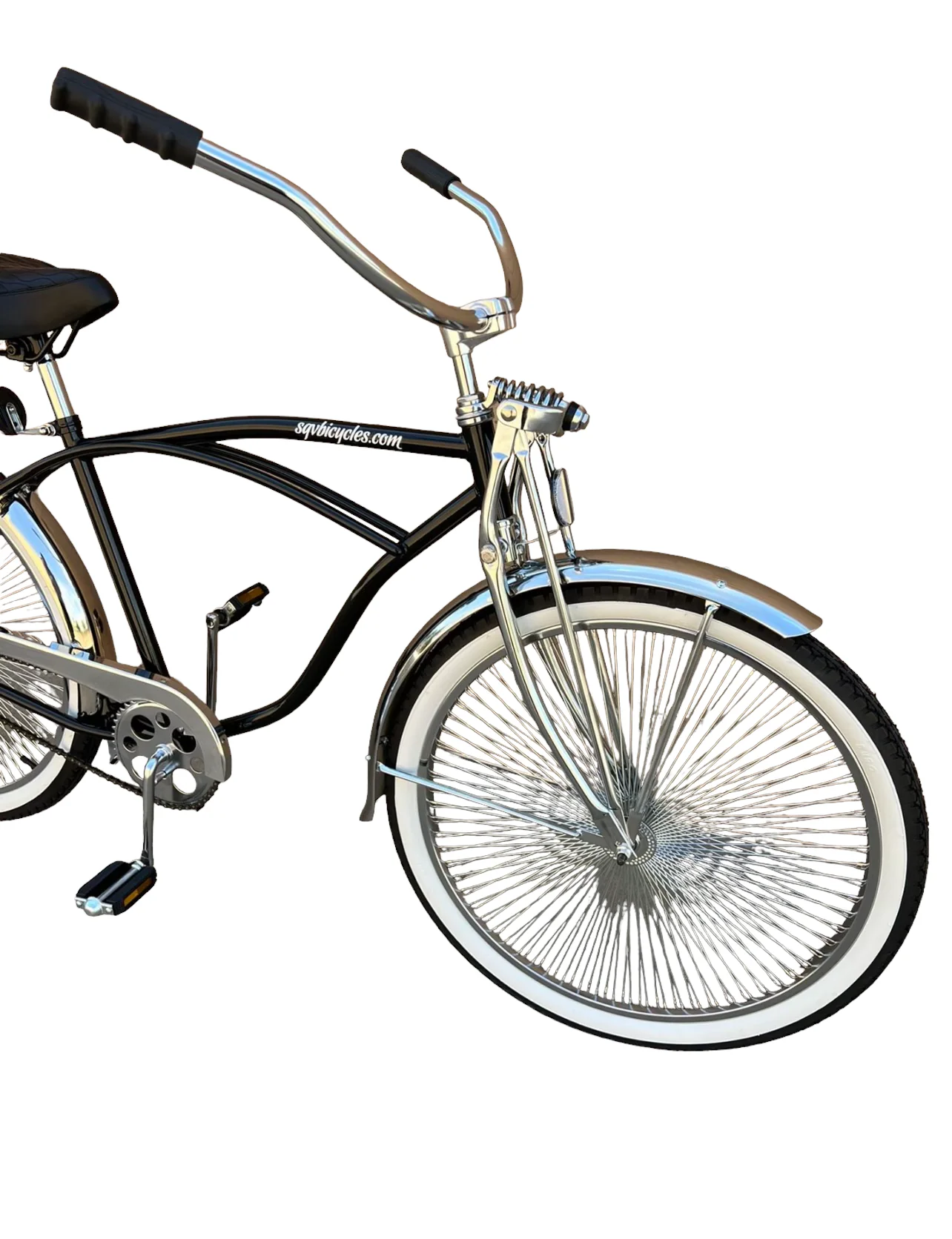 26" Lowrider Complete Bike Black/Chrome - Image 8