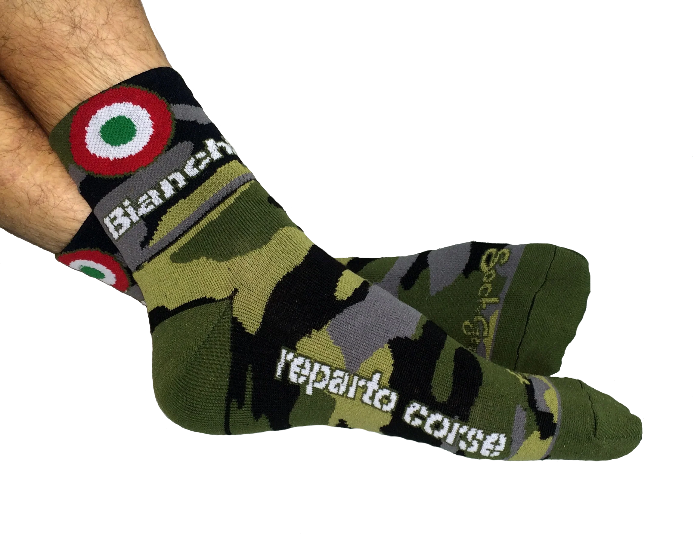 Bianchi Camo Bullseye Socks - 3" Cuff - Image 4