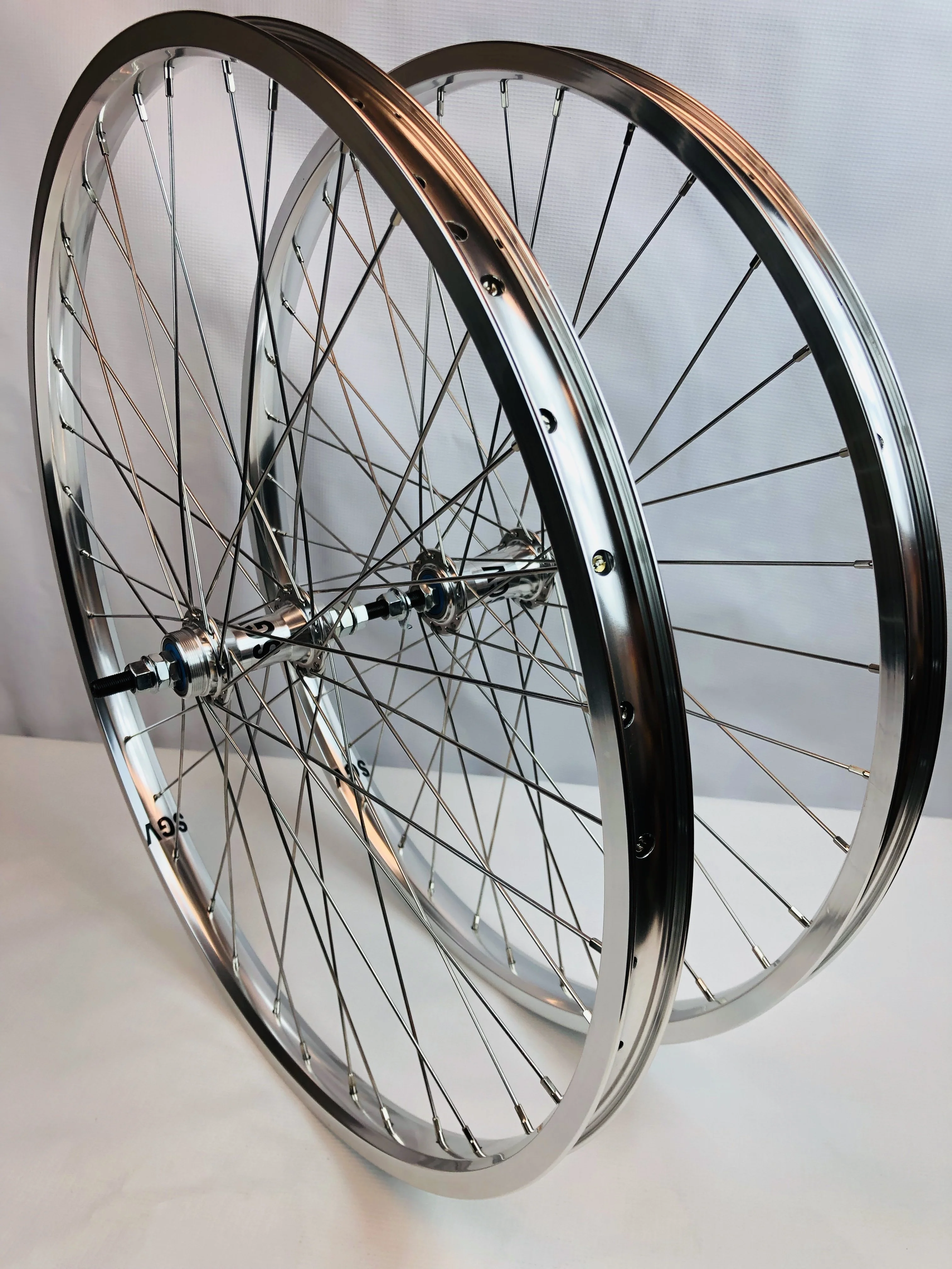 BMX 24 x 1.75" Bicycle Front & Rear Wheel set Double Walls Sealed Bearing - Image 10