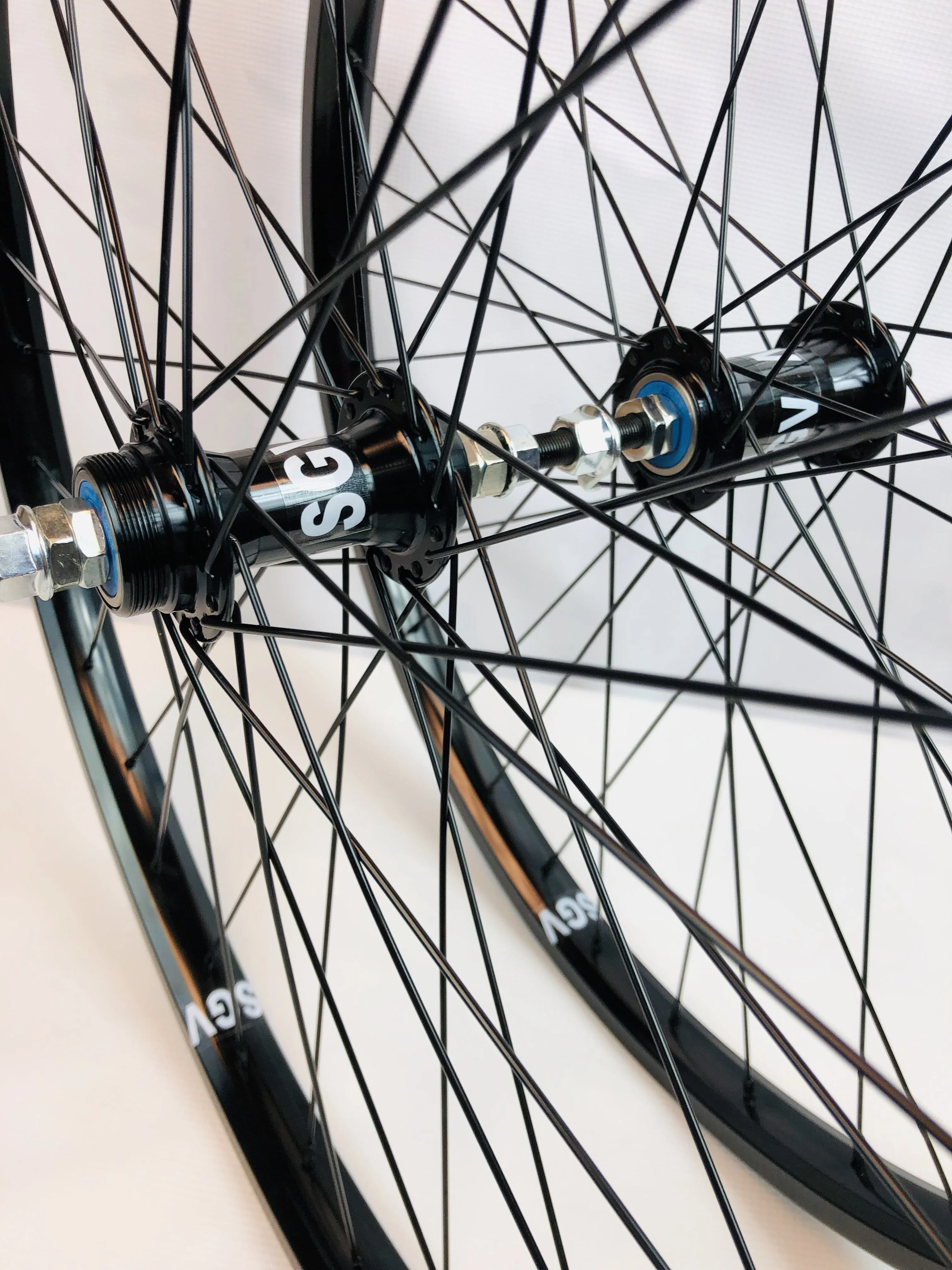 BMX 24 x 1.75" Bicycle Front & Rear Wheel set Double Walls Sealed Bearing - Image 25