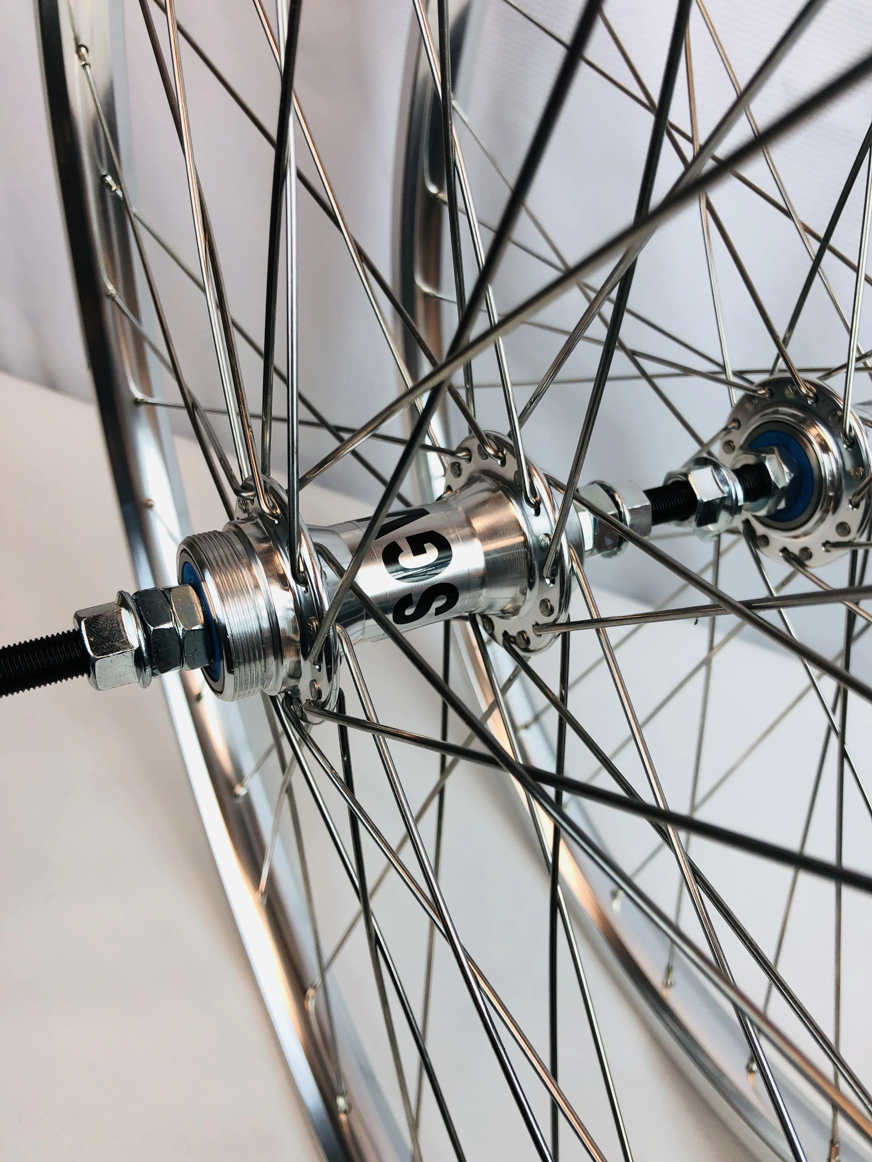 BMX 24 x 1.75" Bicycle Front & Rear Wheel set Double Walls Sealed Bearing - Image 30