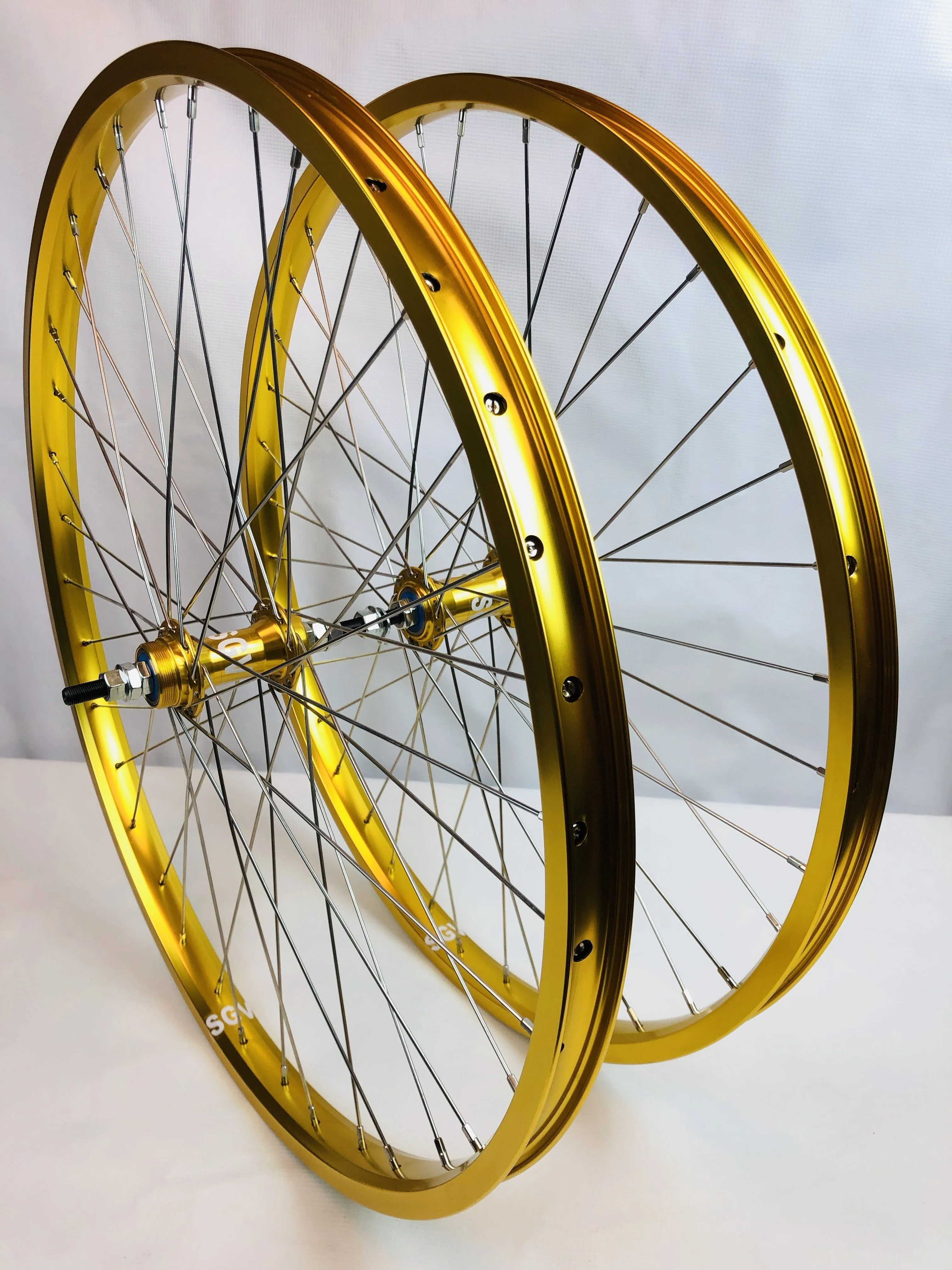 BMX 24 x 1.75" Bicycle Front & Rear Wheel set Double Walls Sealed Bearing - Image 4
