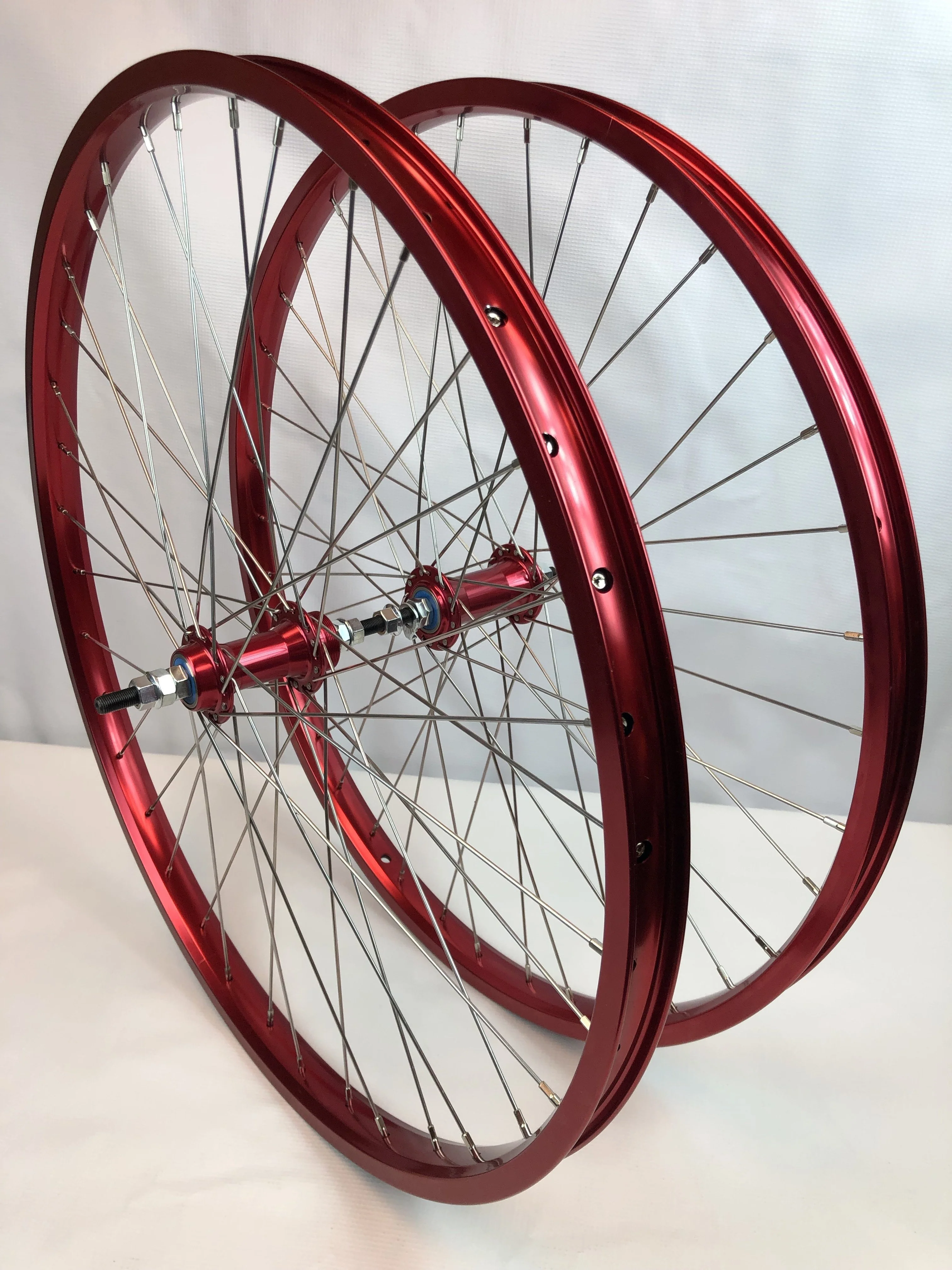 BMX 24 x 1.75" Bicycle Front & Rear Wheel set Double Walls Sealed Bearing - Image 7
