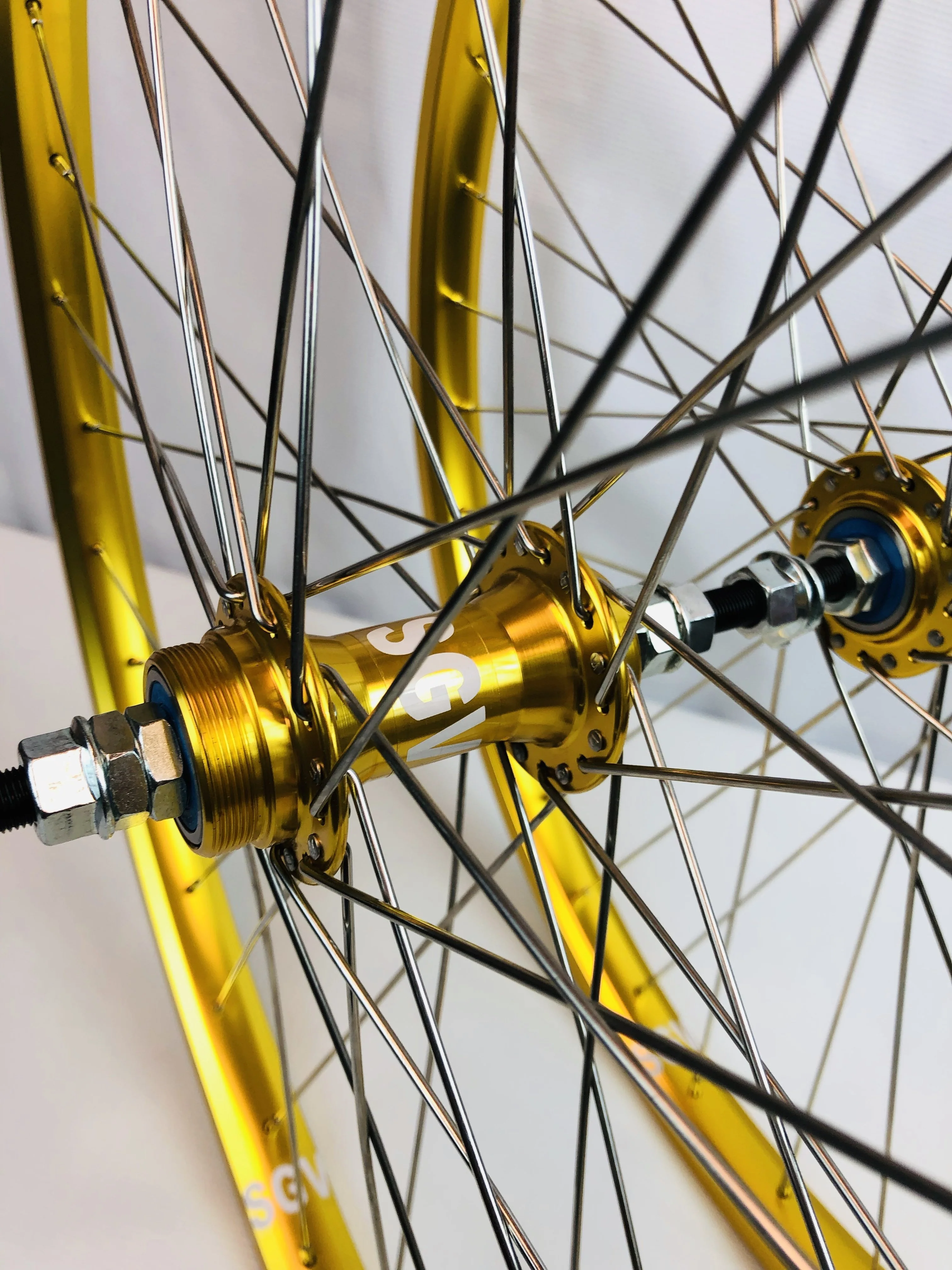 BMX 26 x 1.75" Bicycle Front & Rear Wheel set Double Walls Sealed Bearing - Image 17