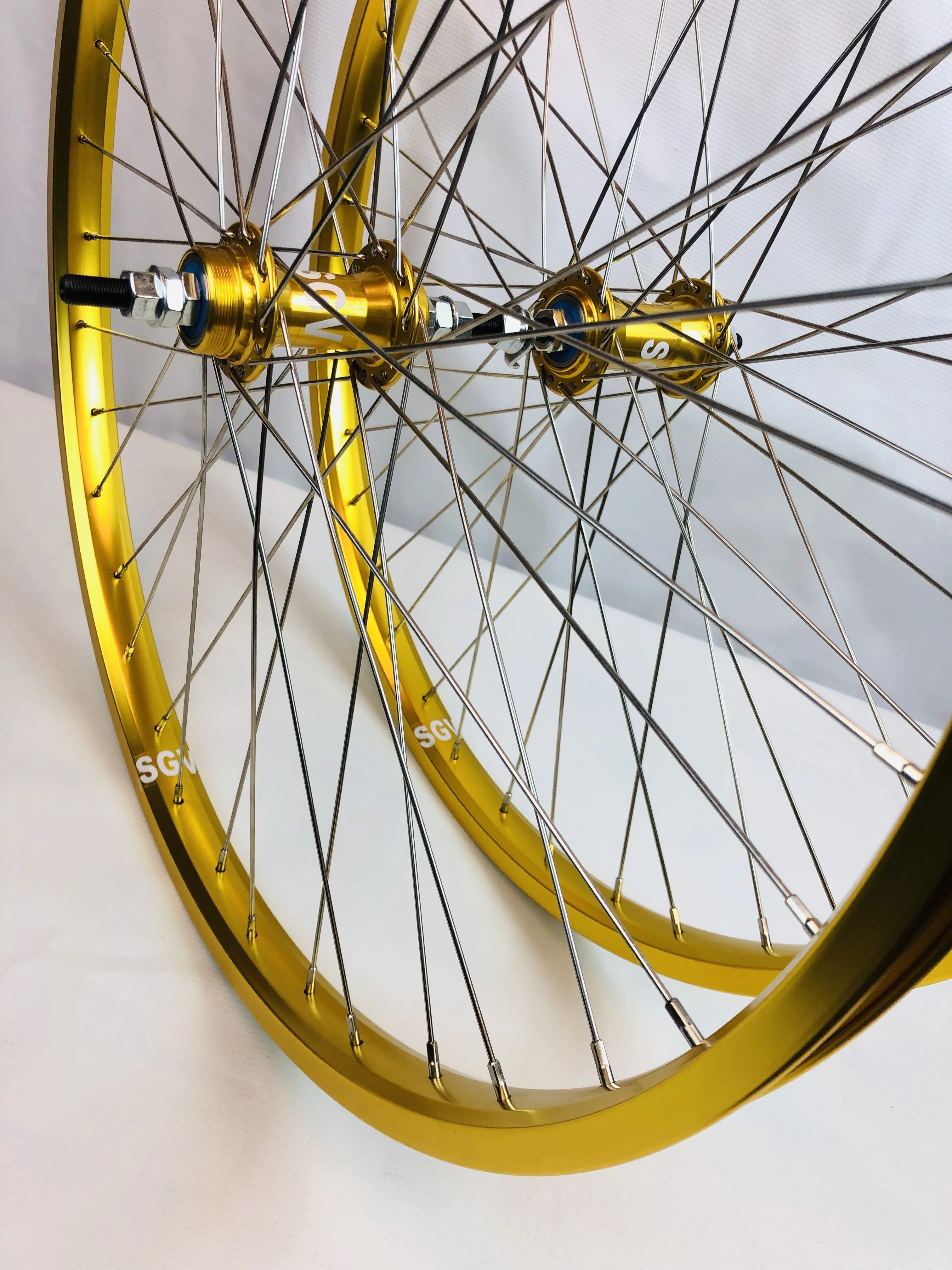 BMX 26 x 1.75" Bicycle Front & Rear Wheel set Double Walls Sealed Bearing - Image 20