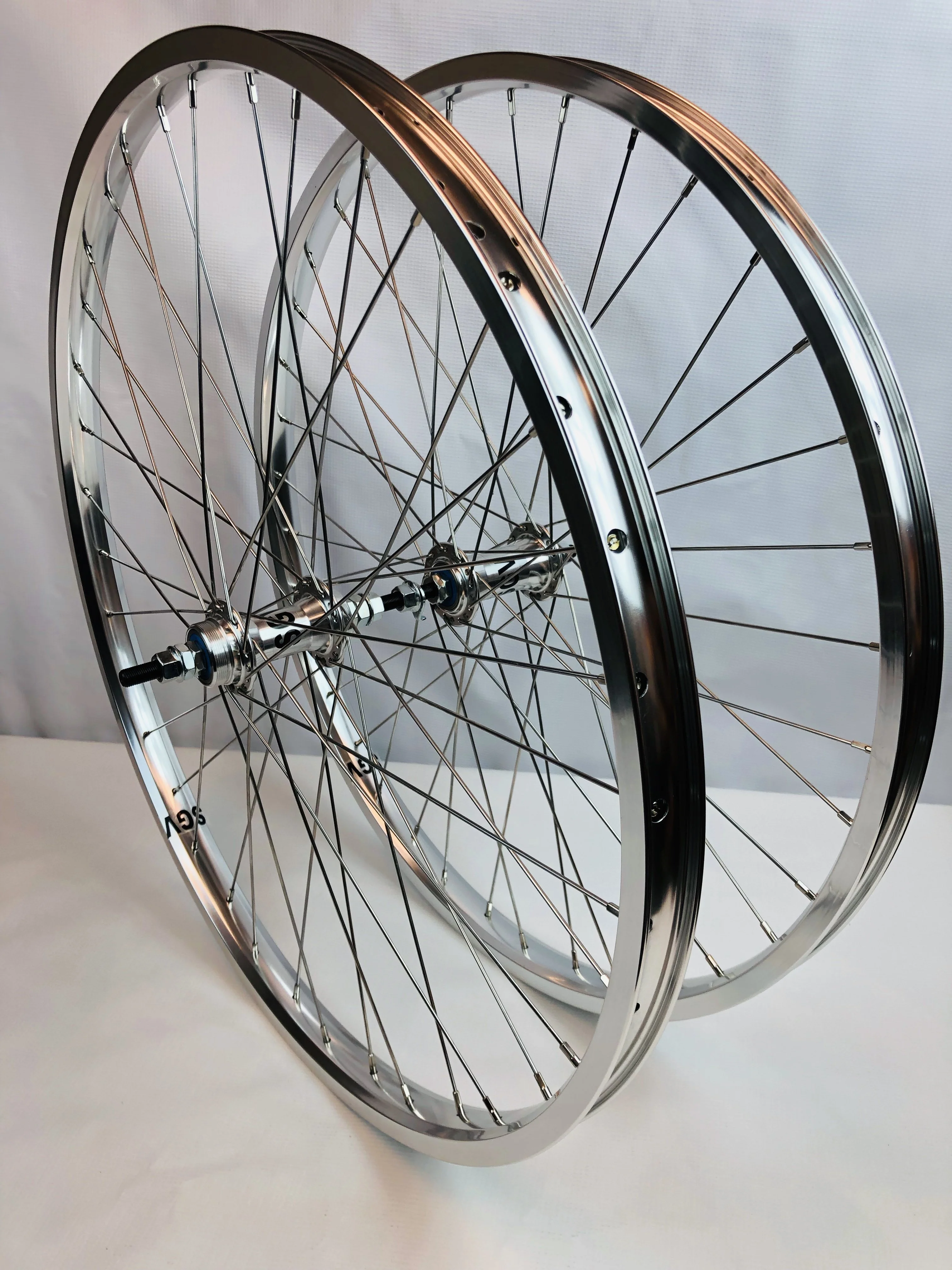 BMX 26 x 1.75" Bicycle Front & Rear Wheel set Double Walls Sealed Bearing - Image 25
