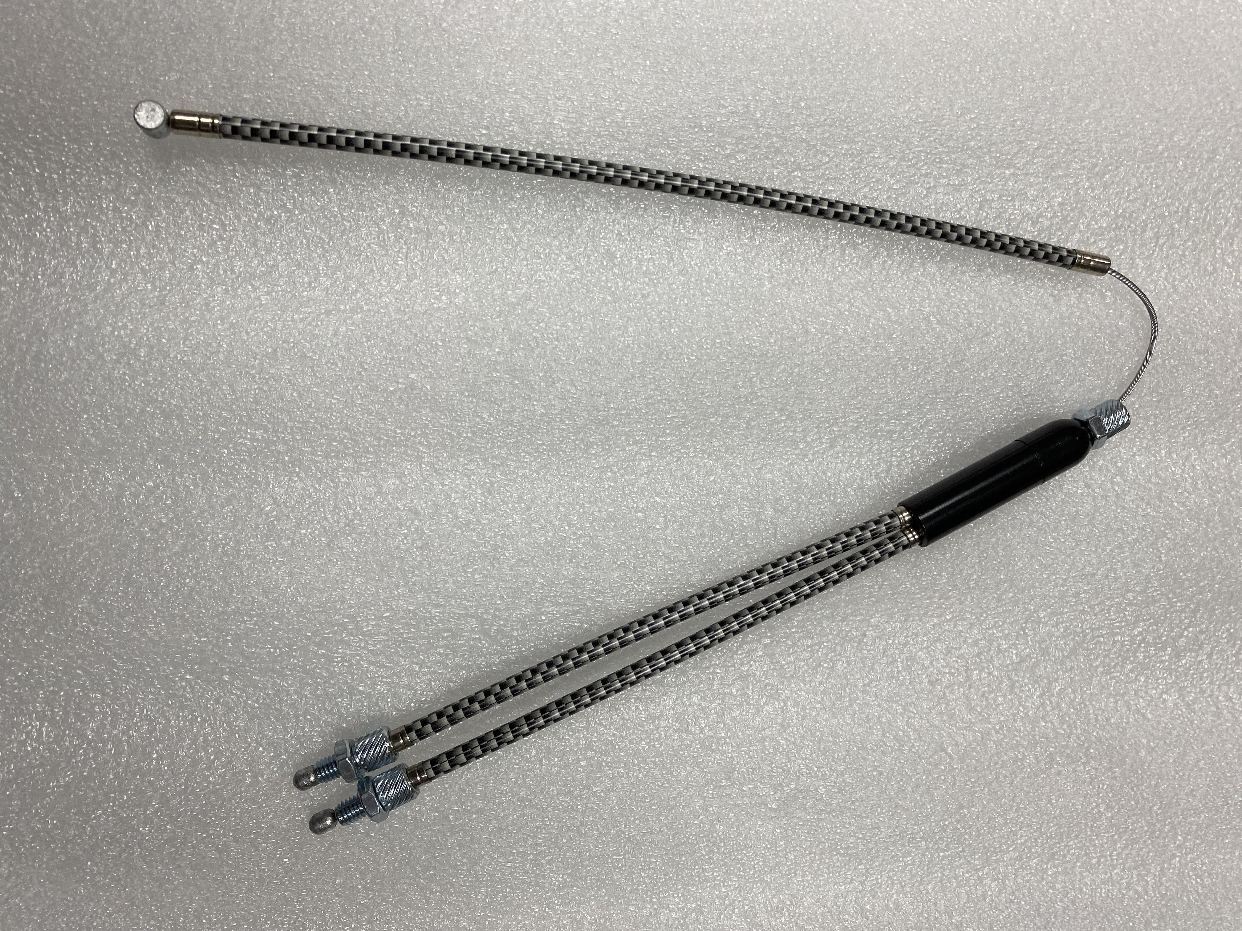 Hawkeye Rotor Cable Upper 9.5-11.0in 425mm Checkers Black Grey
