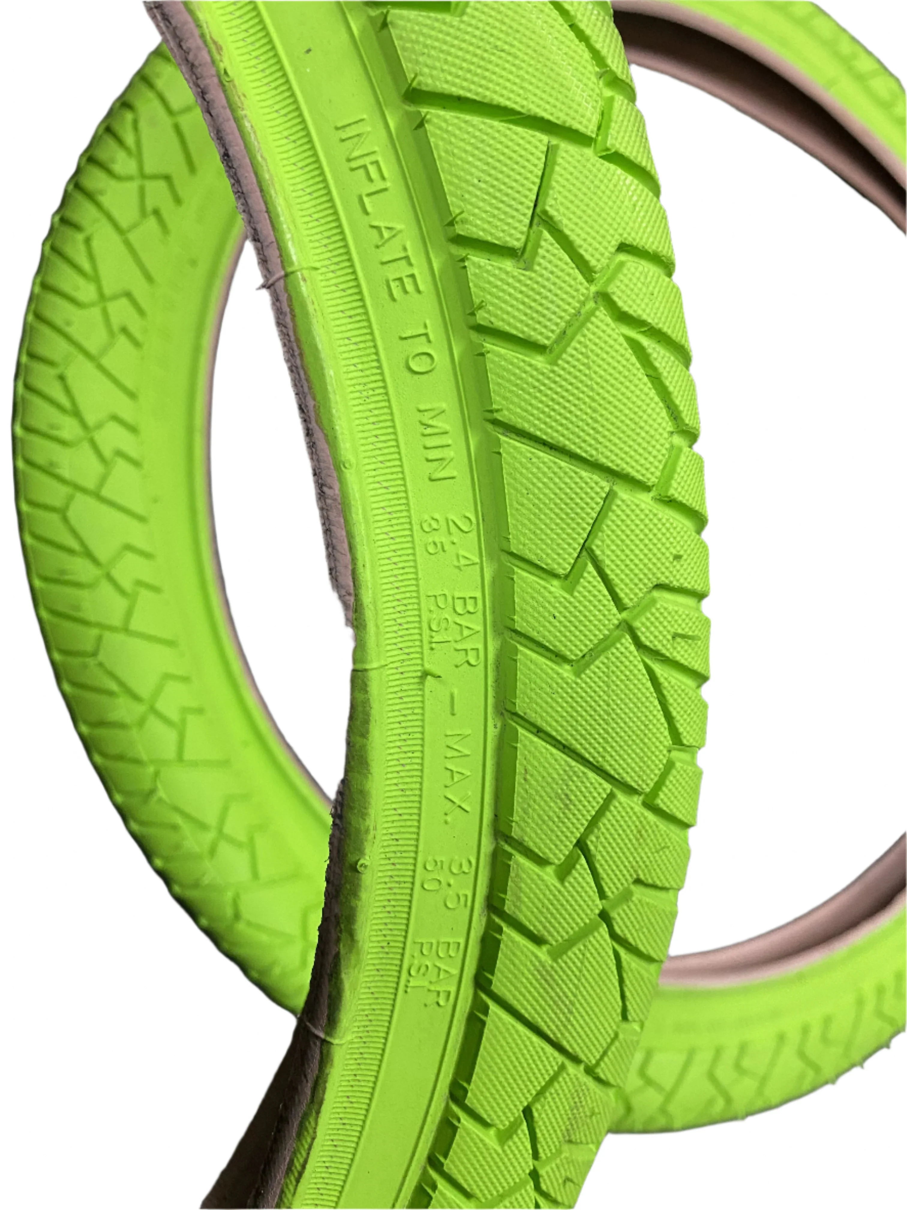 Deli 20" X 1.95" BMX Tires Lime Green - Image 4