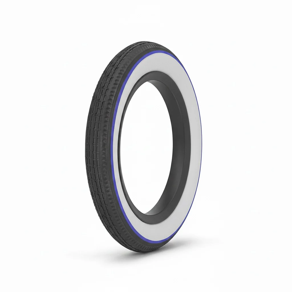 Duro 12" x 1/2 X 2 1/4 Black White Side Wall Tire - Image 3