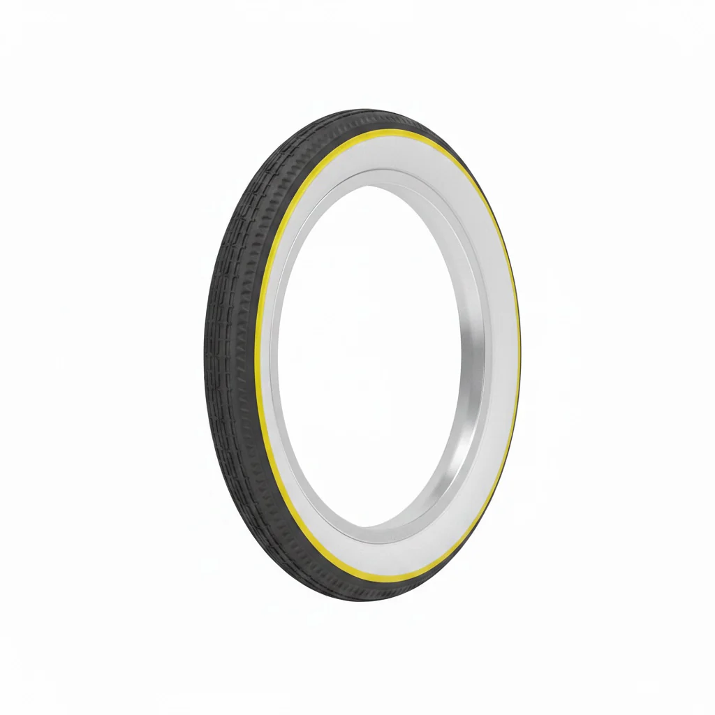 Duro 12" x 1/2 X 2 1/4 Black White Side Wall Tire - Image 5
