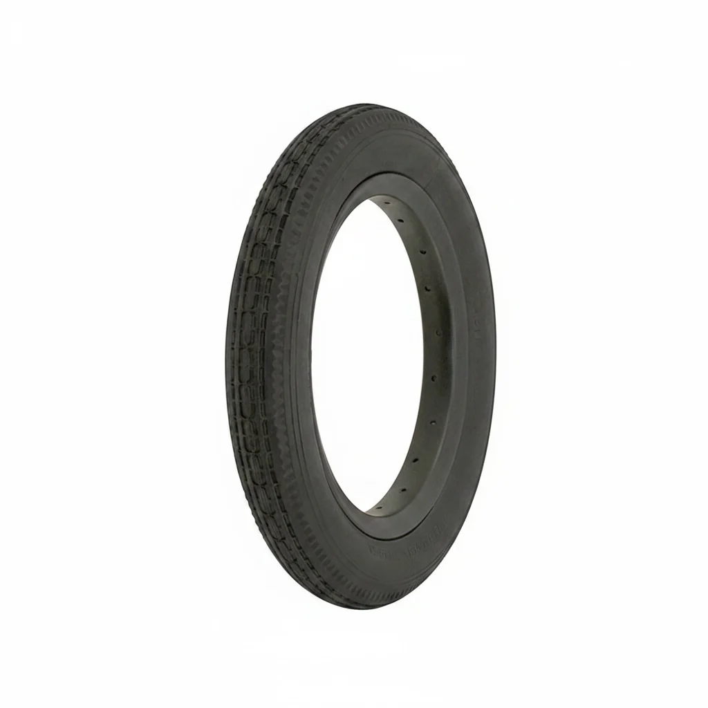 Duro 12" x 1/2 X 2 1/4 Black White Side Wall Tire - Image 6