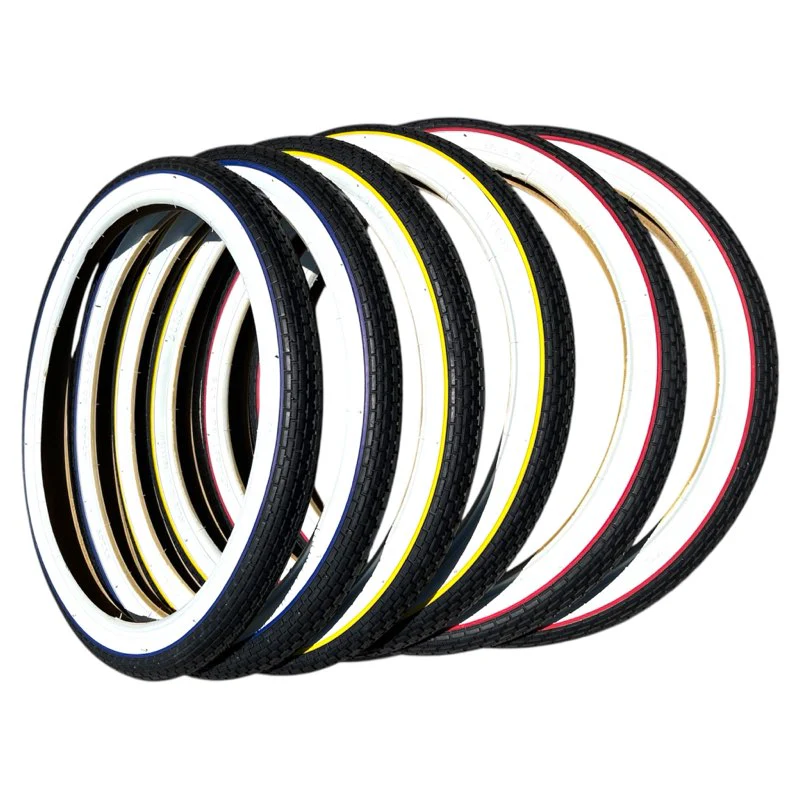 Duro 26 x 2.125 Black/White Side Wall Yellow, Red, Blue, Wall