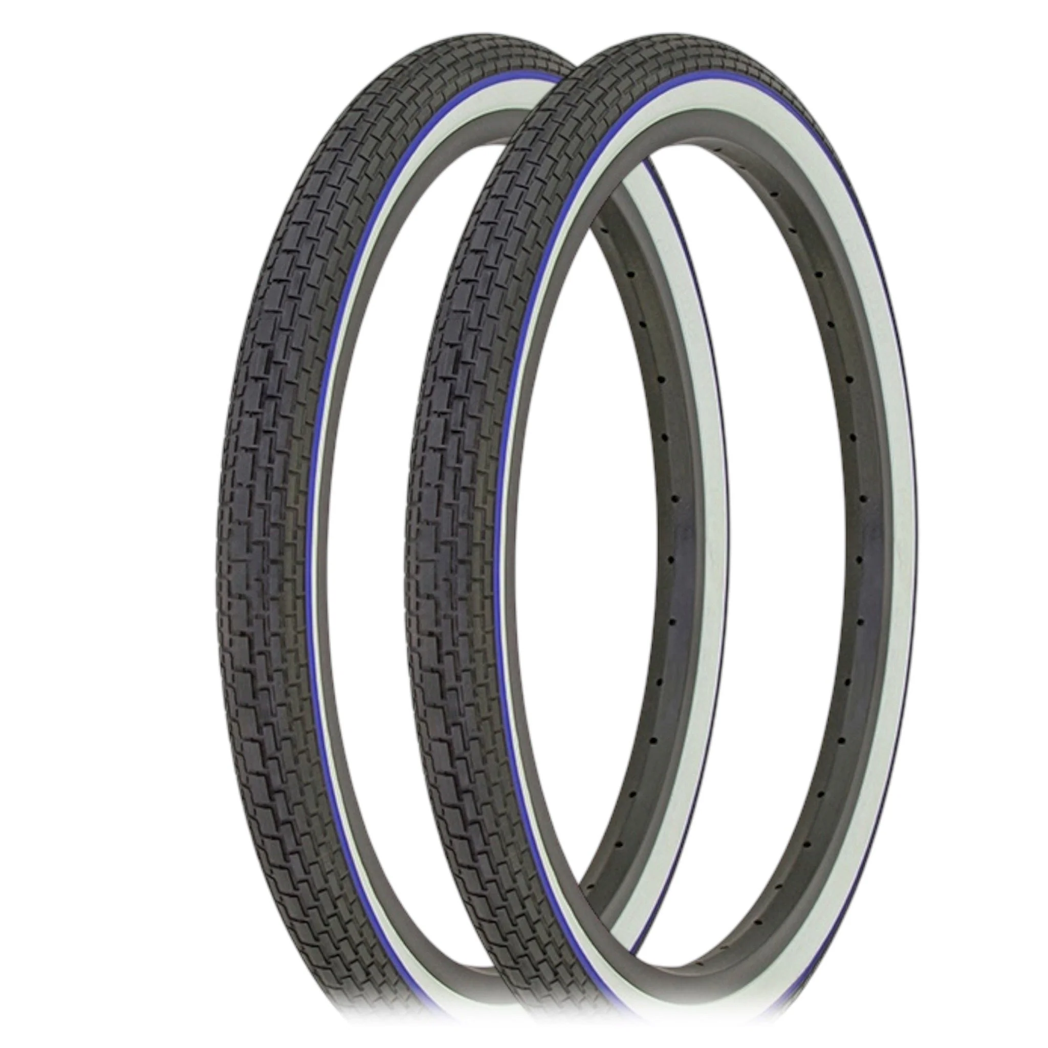 Duro 26 x 2.125 Black/White Side Wall Yellow, Red, Blue, Wall - Image 2