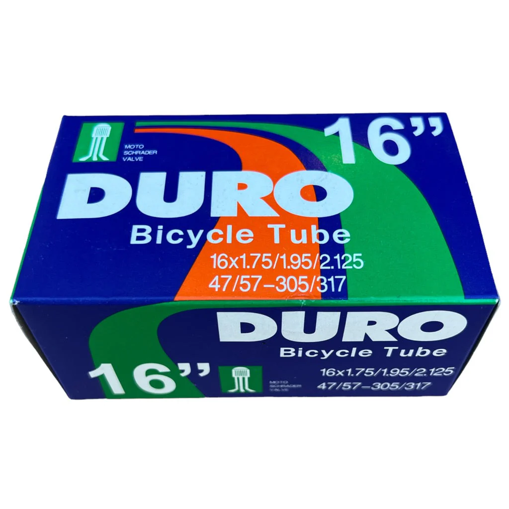 Duro Bicycle Tube 16" x 1.75"/2.125" (33mm) Standard American/Valve