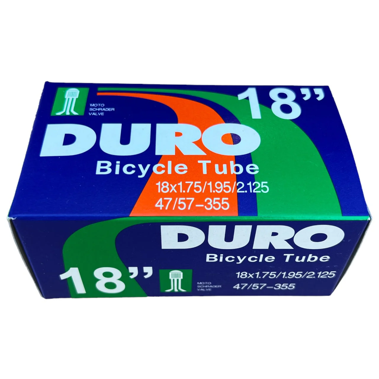 Duro Bicycle Tube 18" x 1.75"/2.125" (33mm) Standard American/Valve - Image 2