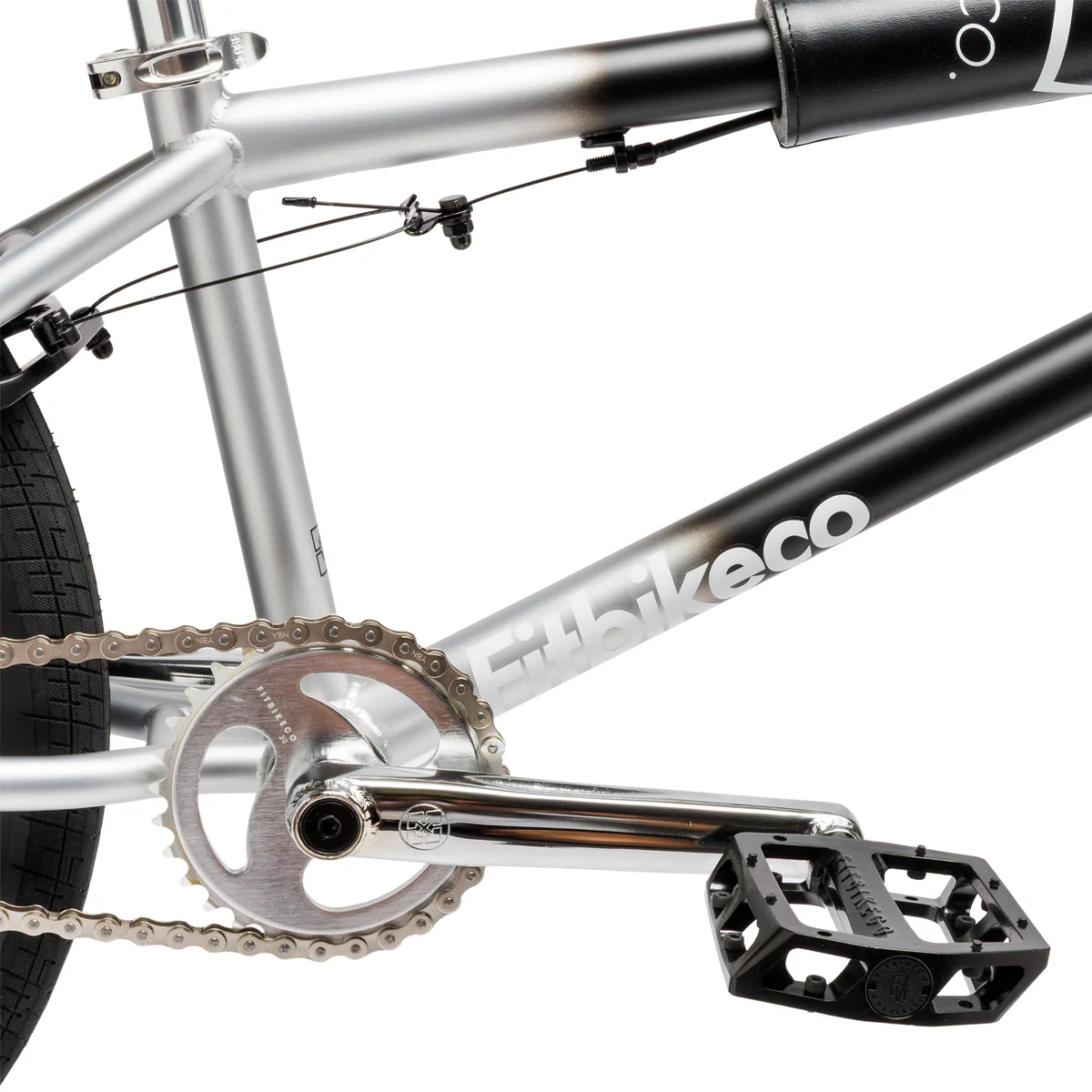 Fit Bike Co 2026 Series 22 BMX Bike (22.125" Toptube) (Black/Silver Fade) - Image 5