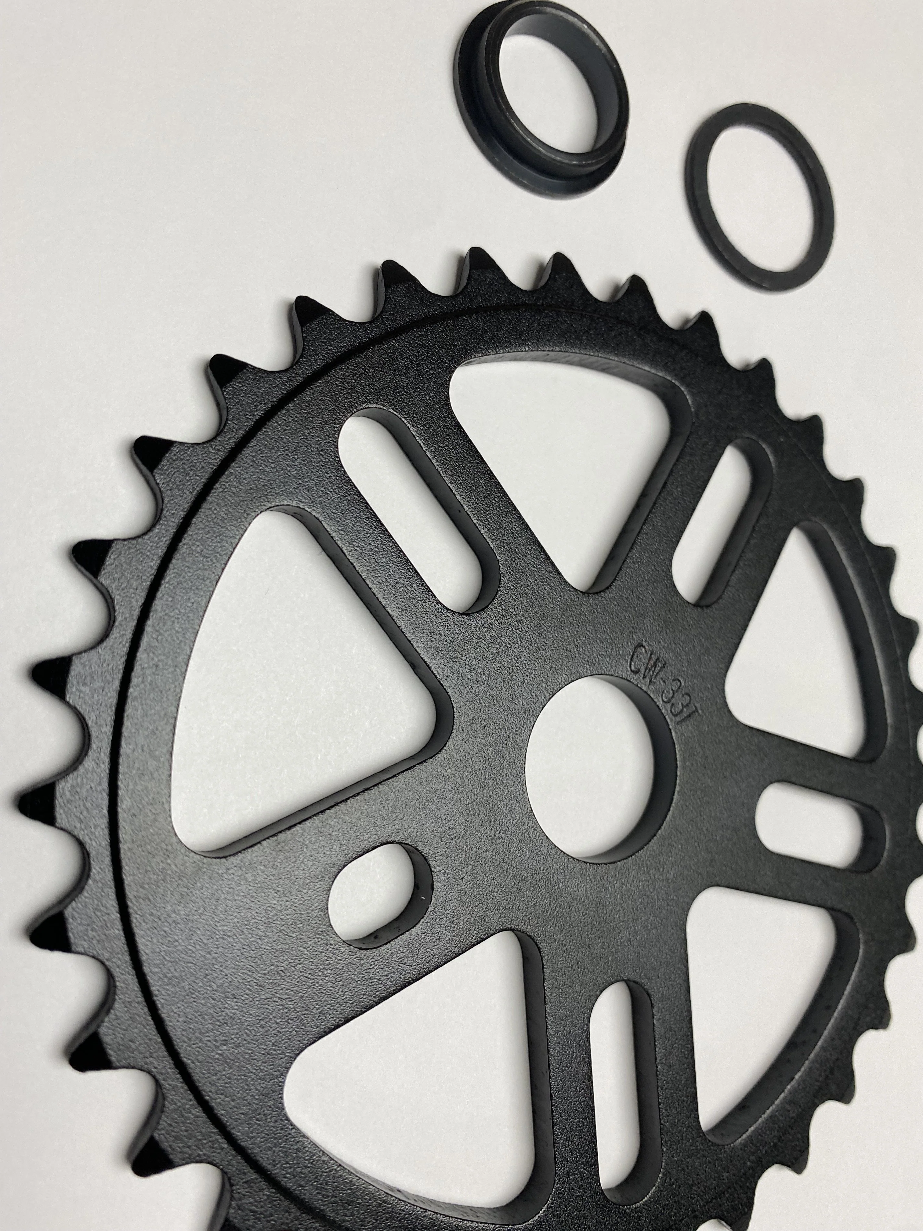 Hawkeye One Piece Alloy Chainring, 1/2 x 1/8", 33T, Black - Image 4