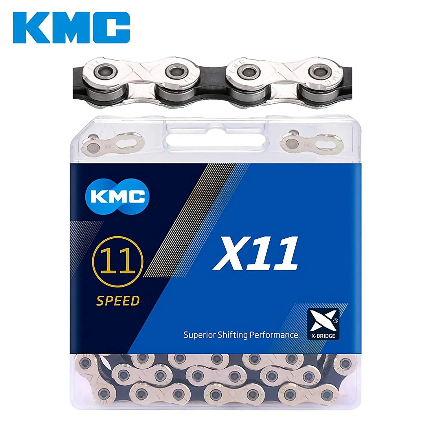 KMC X11 Chain 11 Speed Silver/Black 116 links - Image 2