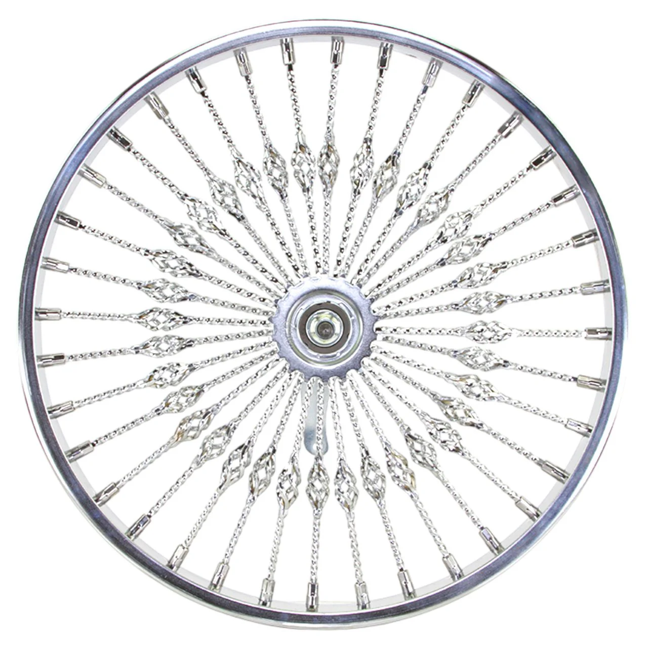 Lowrider 20" Steel Coaster Twisted Cage 36 Spoke Chrome - Image 2