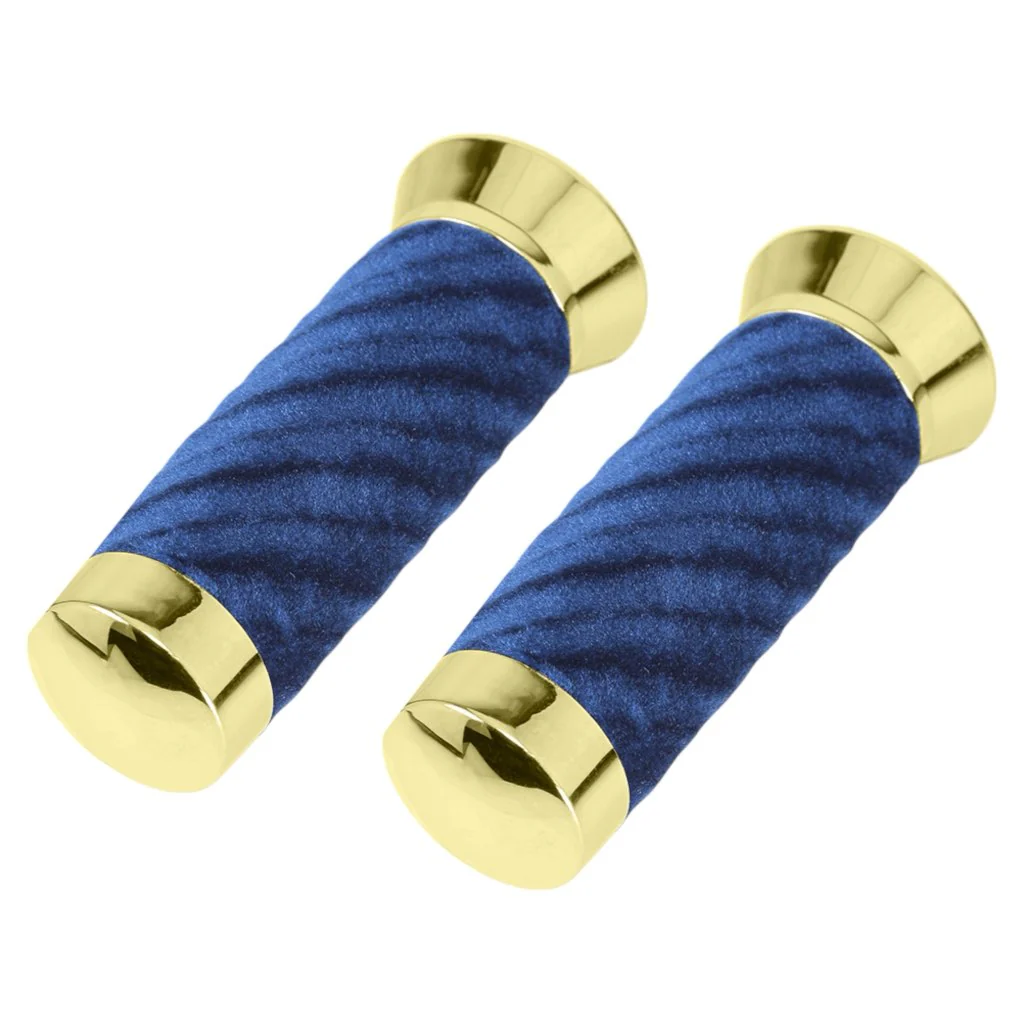 Lowrider Custom Swirl Velour Grips 7/8 long 130mm Gold - Image 3