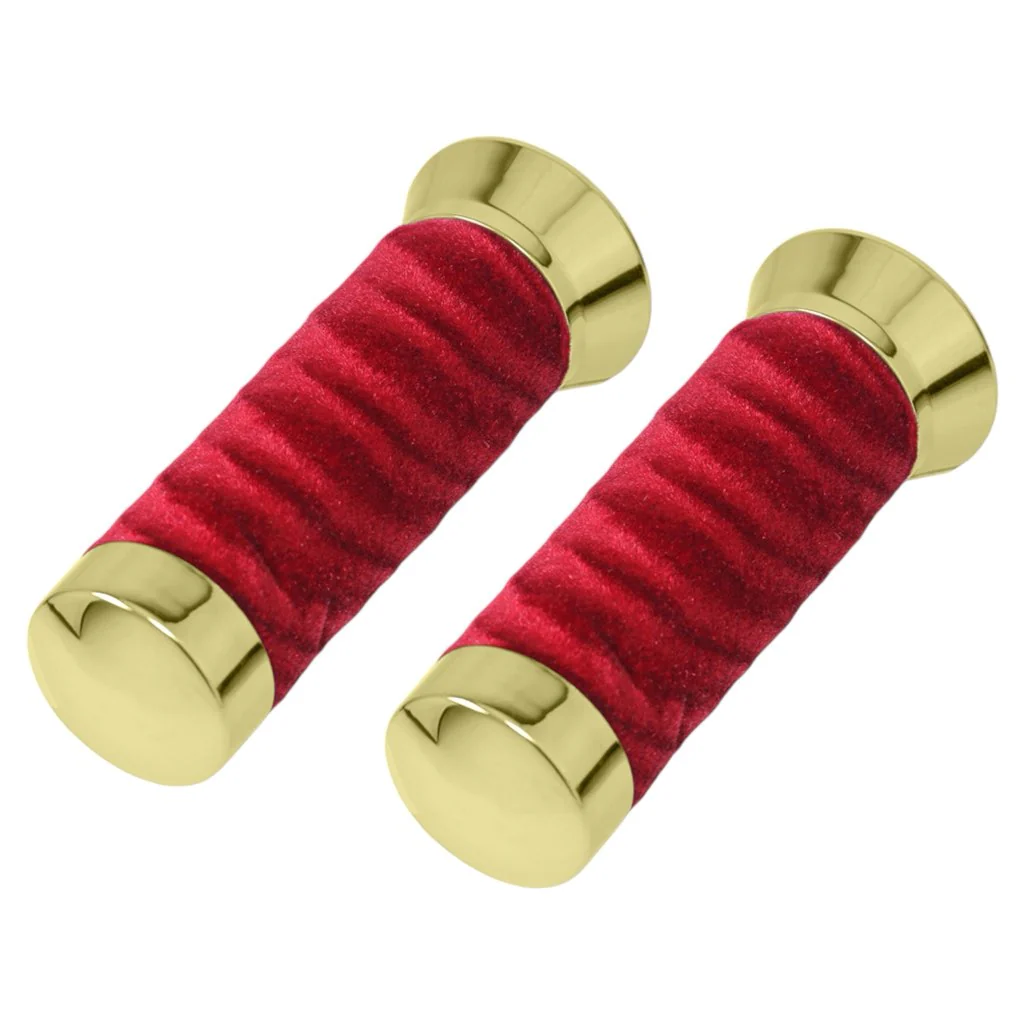 Lowrider Custom Swirl Velour Grips 7/8 long 130mm Gold - Image 4