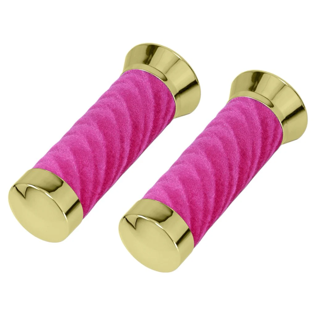 Lowrider Custom Swirl Velour Grips 7/8 long 130mm Gold - Image 7