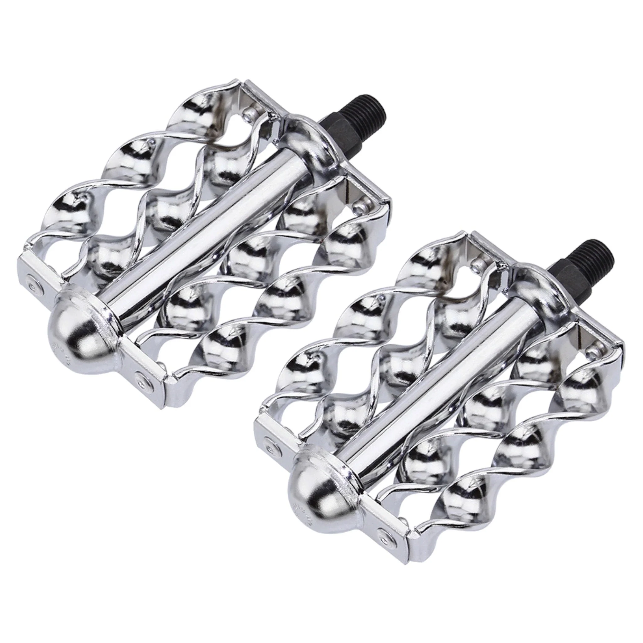 Lowrider Twisted Double Flat Pedals 1/2" Chrome - Image 2