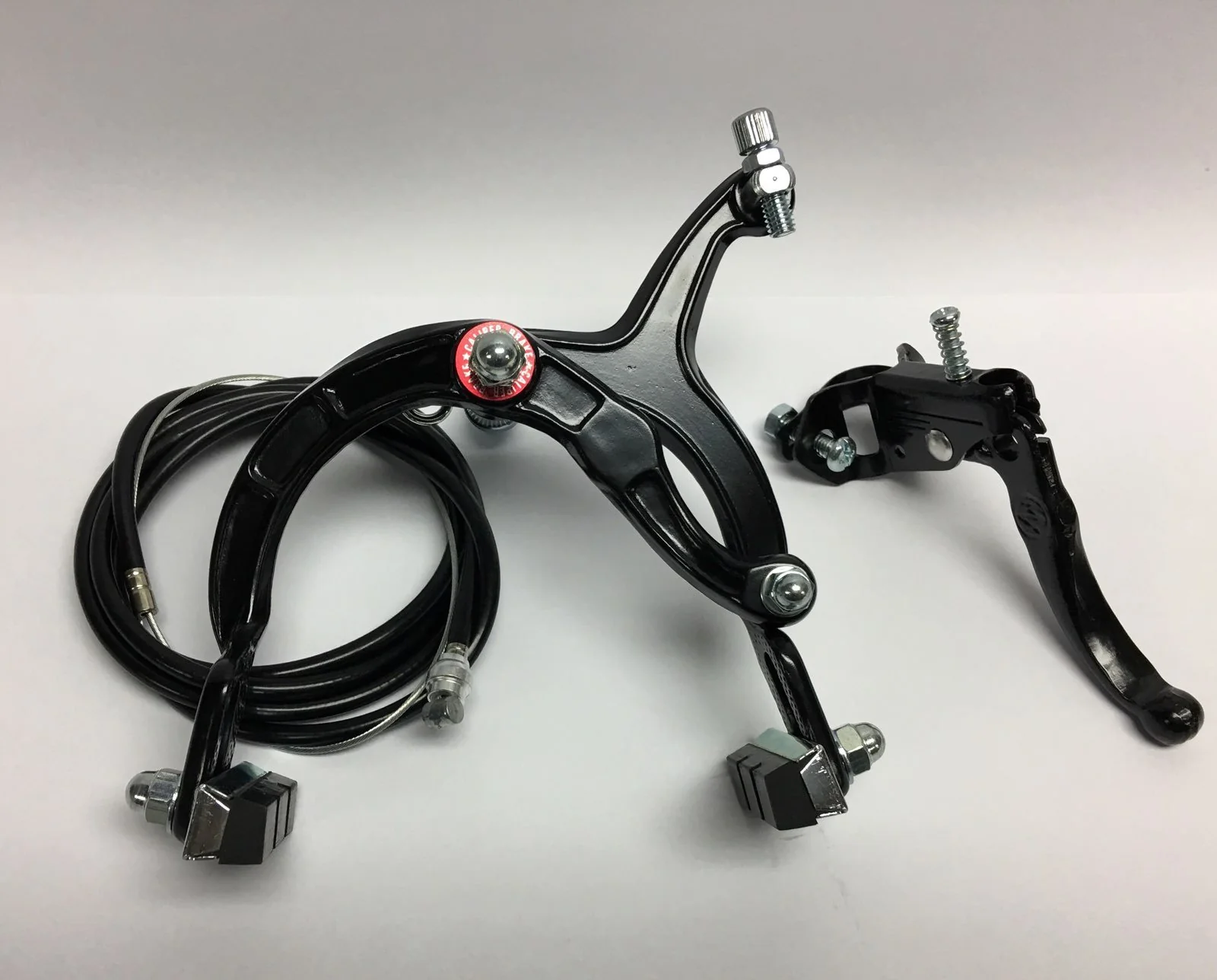 Old School BMX Brake Set Bike MX Brake Set Lever Cable Caliper Black - Image 2