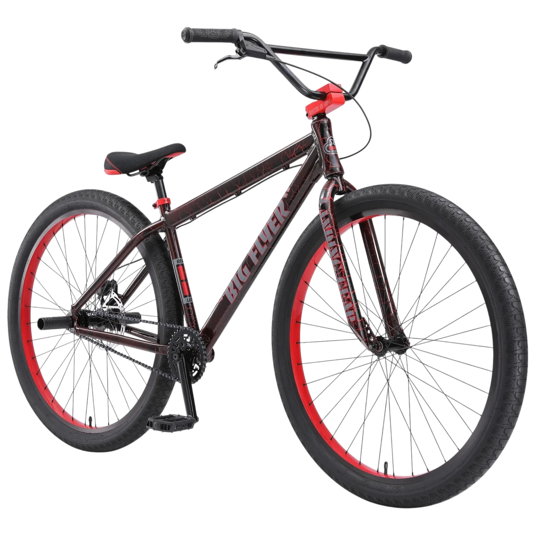 SE Bikes Big Flyer HD 29" BMX Bike Red Crackle