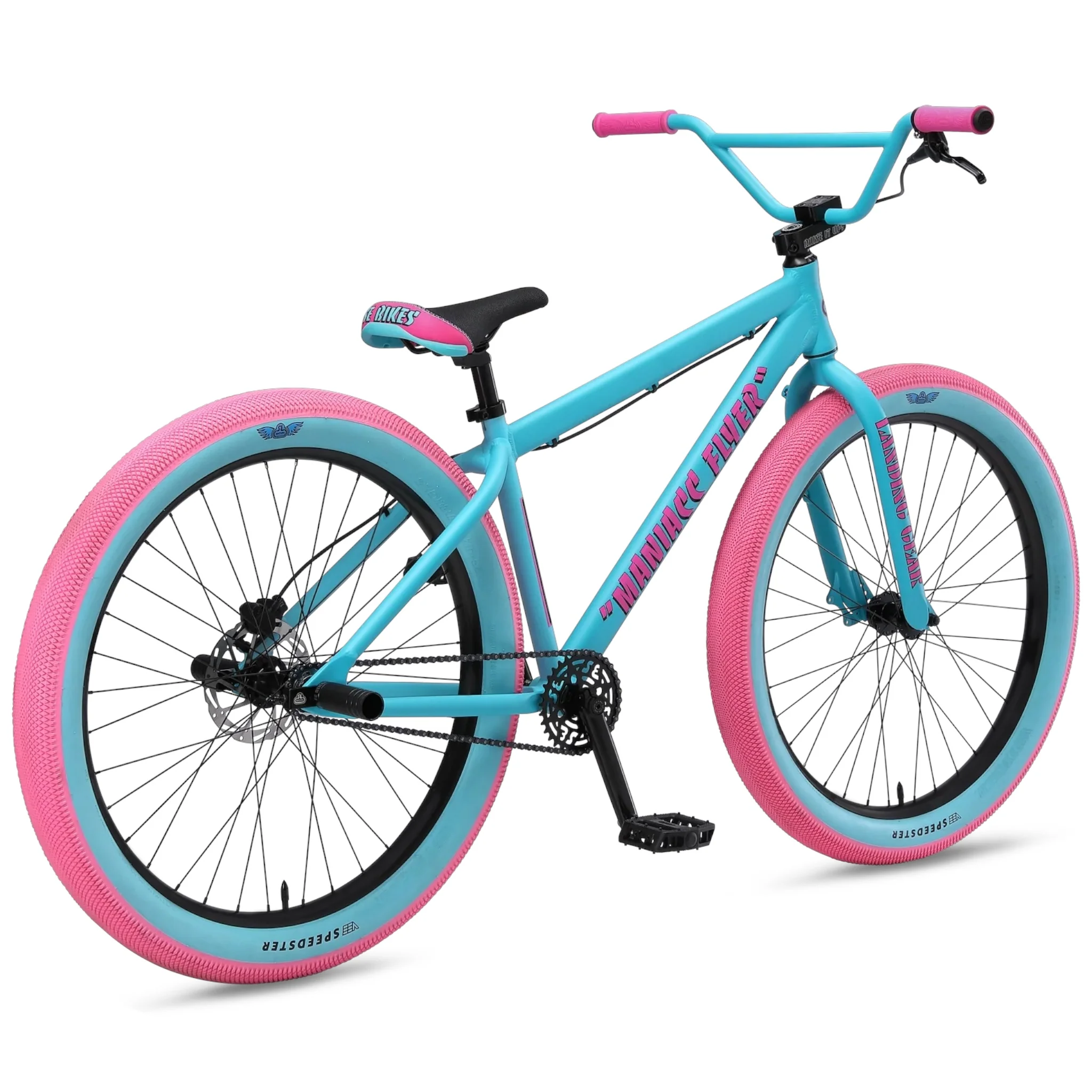 SE Bikes Maniacc Flyer BMX Bike Aqua Bubblegum - Image 3