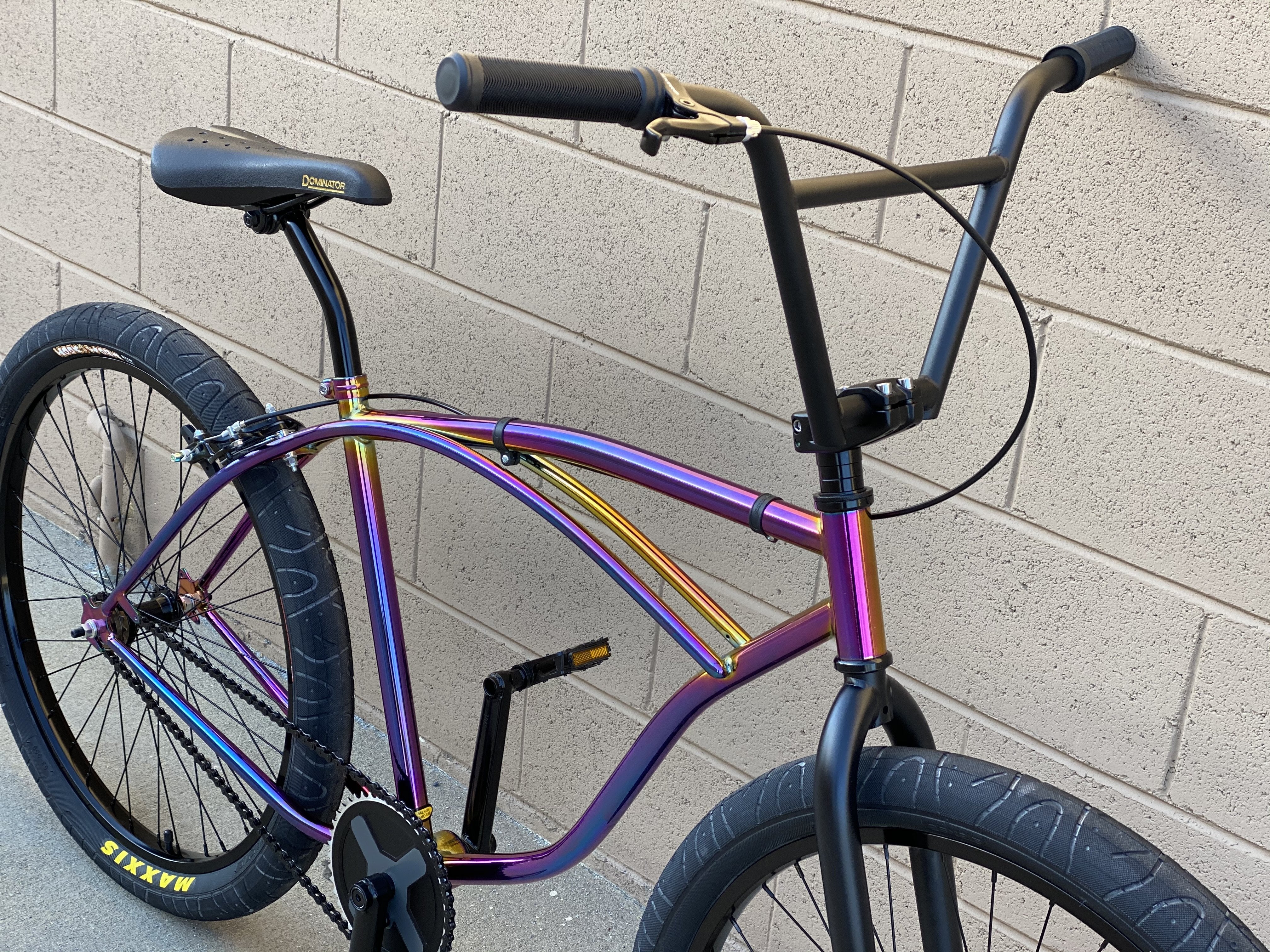 Sgvbicycles Abraham The Warrior 26 Klunker Bike Oil Slick Neo Chrome - Image 3