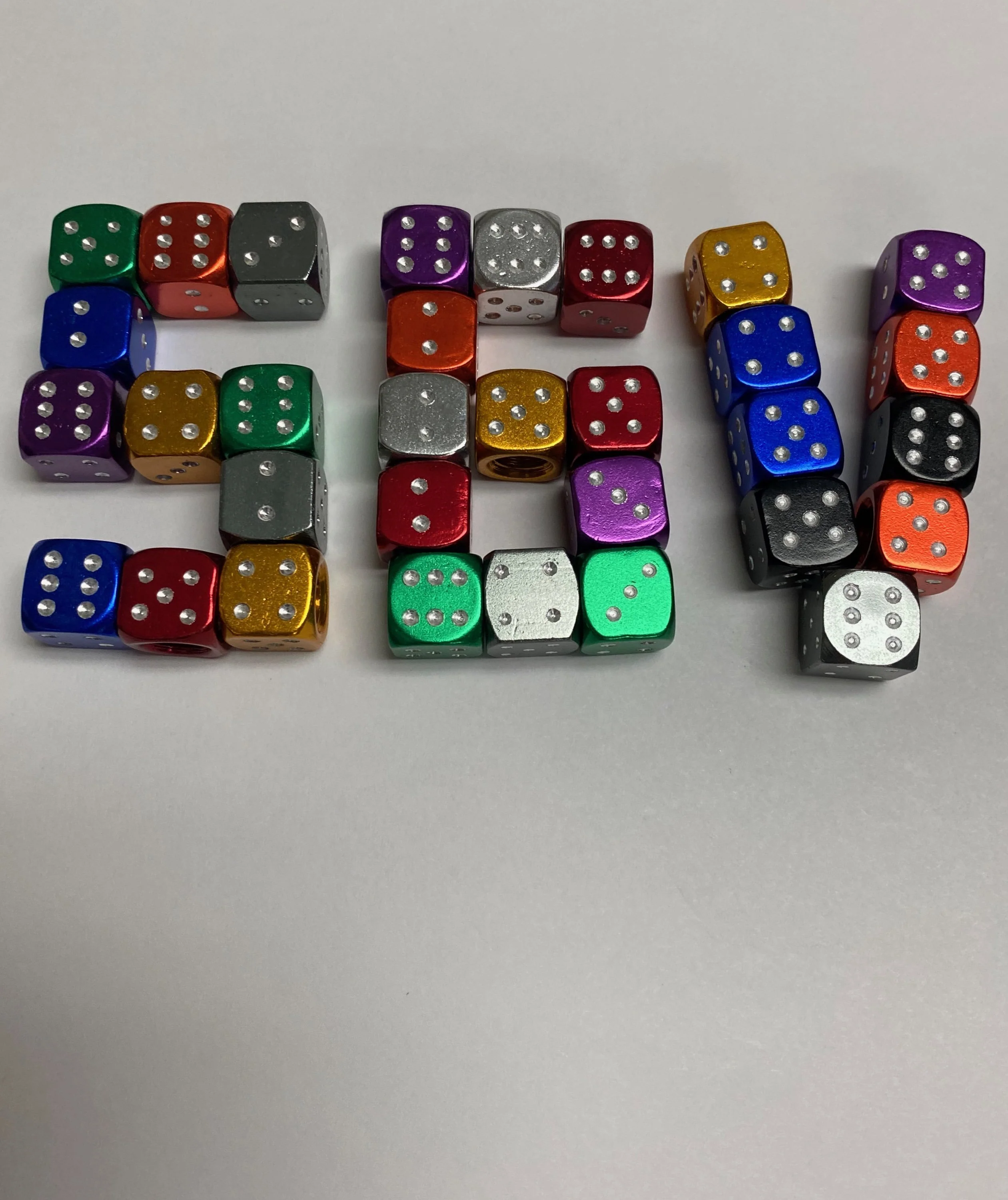 Anodized Color Aluminum Dice Valve Caps - Image 20