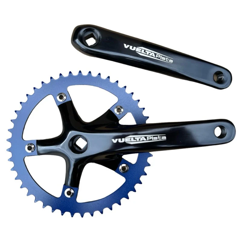 Vuelta Pista Track 46T 130/BCD Crankset Black/Blue - Image 2