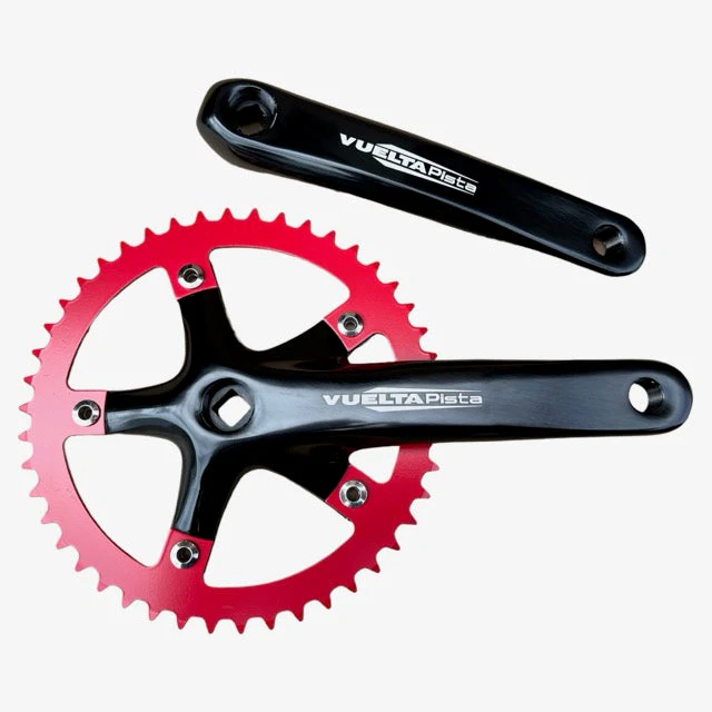 Vuelta Pista Track 46T 130/BCD Crankset Black/Red - Image 2