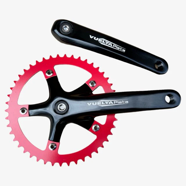 Vuelta Pista Track 46T 130/BCD Crankset Black/Red - Image 3